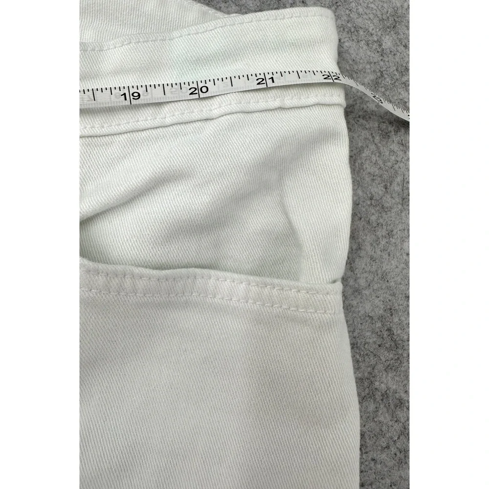 Style & Co. Bermuda Shorts White Denim Cuffed High Rise 5-Pocket Women's 22W